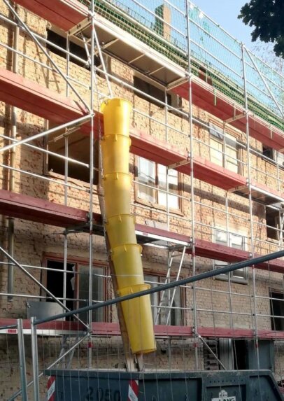 Außenansicht vom Umbau eines Mehrfamilienhauses in Chemnitz (Sachsen)