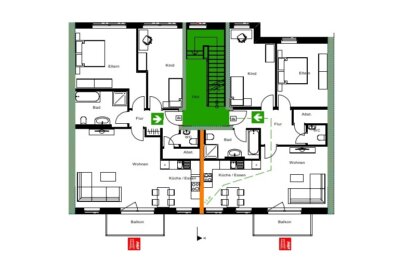 Brandschutzplan in Brandschutznachweis