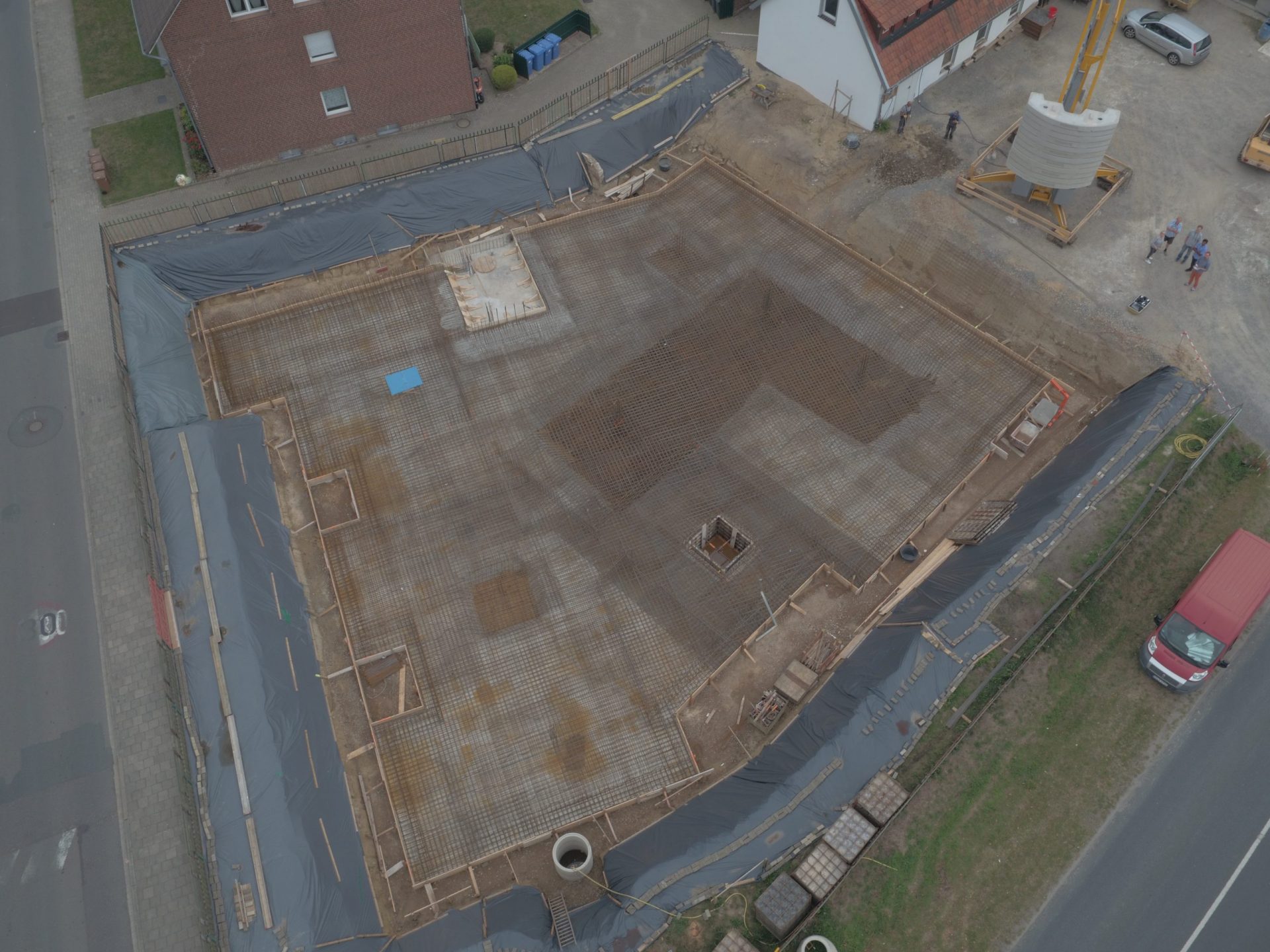 Bewehrung Bodenplatte vom Neubau Mehrfamilienhaus in Osnabrück (Niedersachsen)