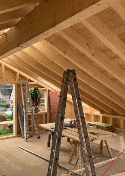 Innenausbau vom Dachausbau Einfamilienhaus in München (Bayern)
