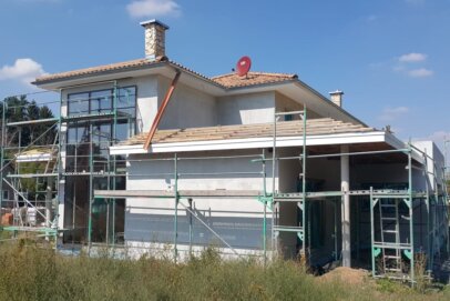 Seitenansicht vom Neubau Einfamilienhaus bei Madgeburg (Sachsen-Anhalt)