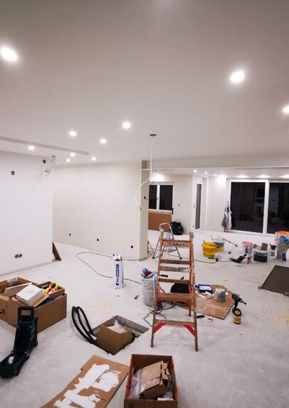 Ansicht nach Fertigstellung des Wanddurchbruches (Umbau) in einem Wohnhaus in Augsburg (Bayern)