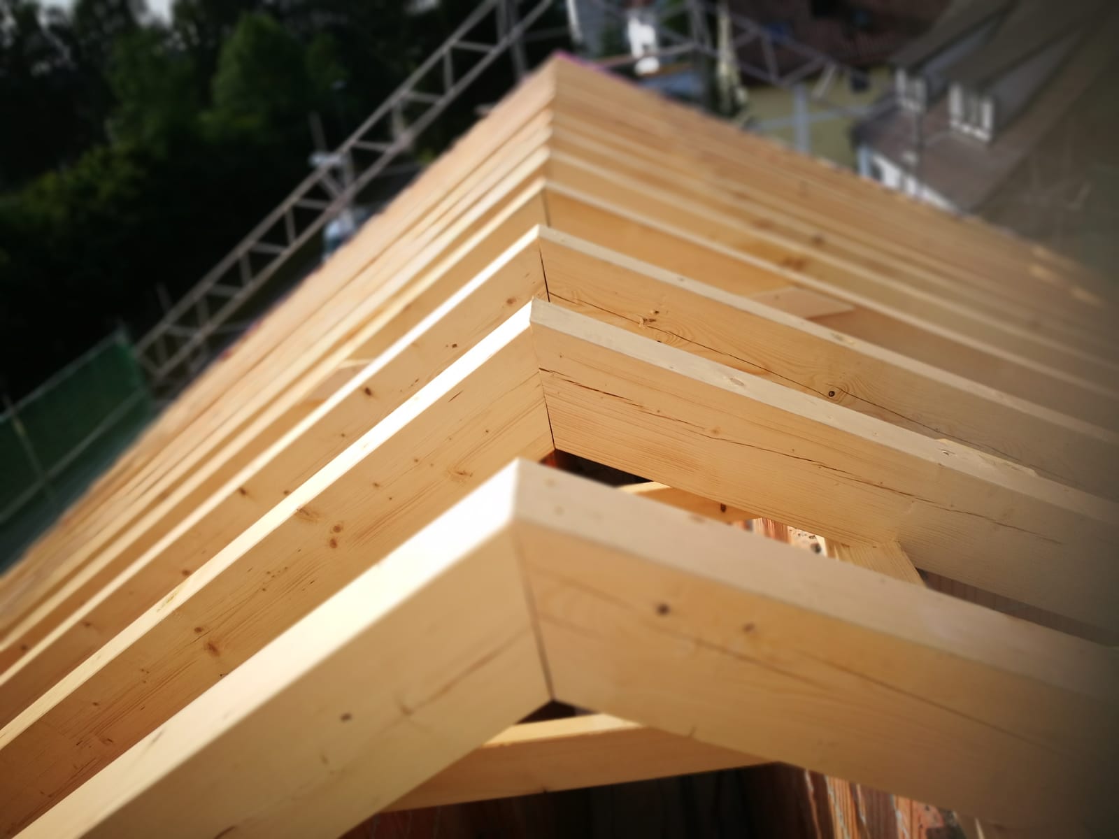 Ansicht Firstpunkt (Satteldach) einer Neubau Pension bei Ulm (Baden-Württemberg)