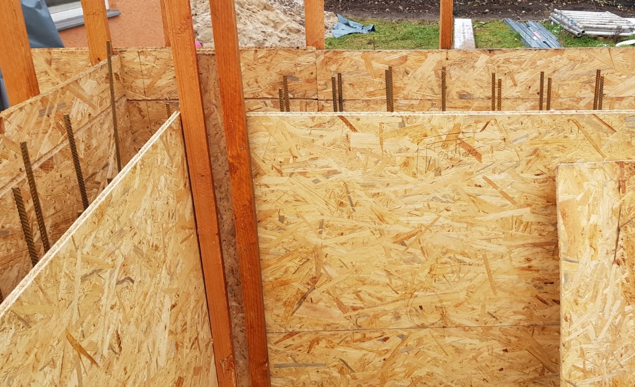 Schalung beim Anbau eines Einfamilienhauses in Berlin