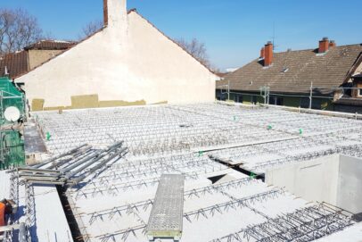 Obergeschossdecke Rohbau vom Neubau eines Mehrfamilienhauses in Mannheim (Baden-Württemberg)